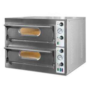 2-chamber electric pizza oven for 12 pizzas