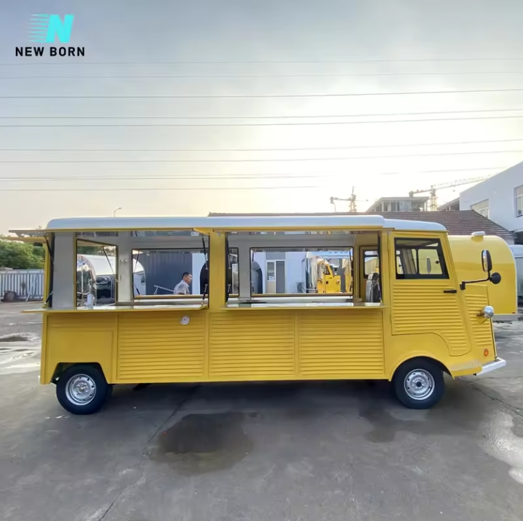 food truck electric equipped yellow