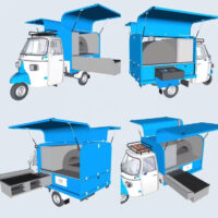 Piaggio E-Food Truck red, green or blue - Image 8