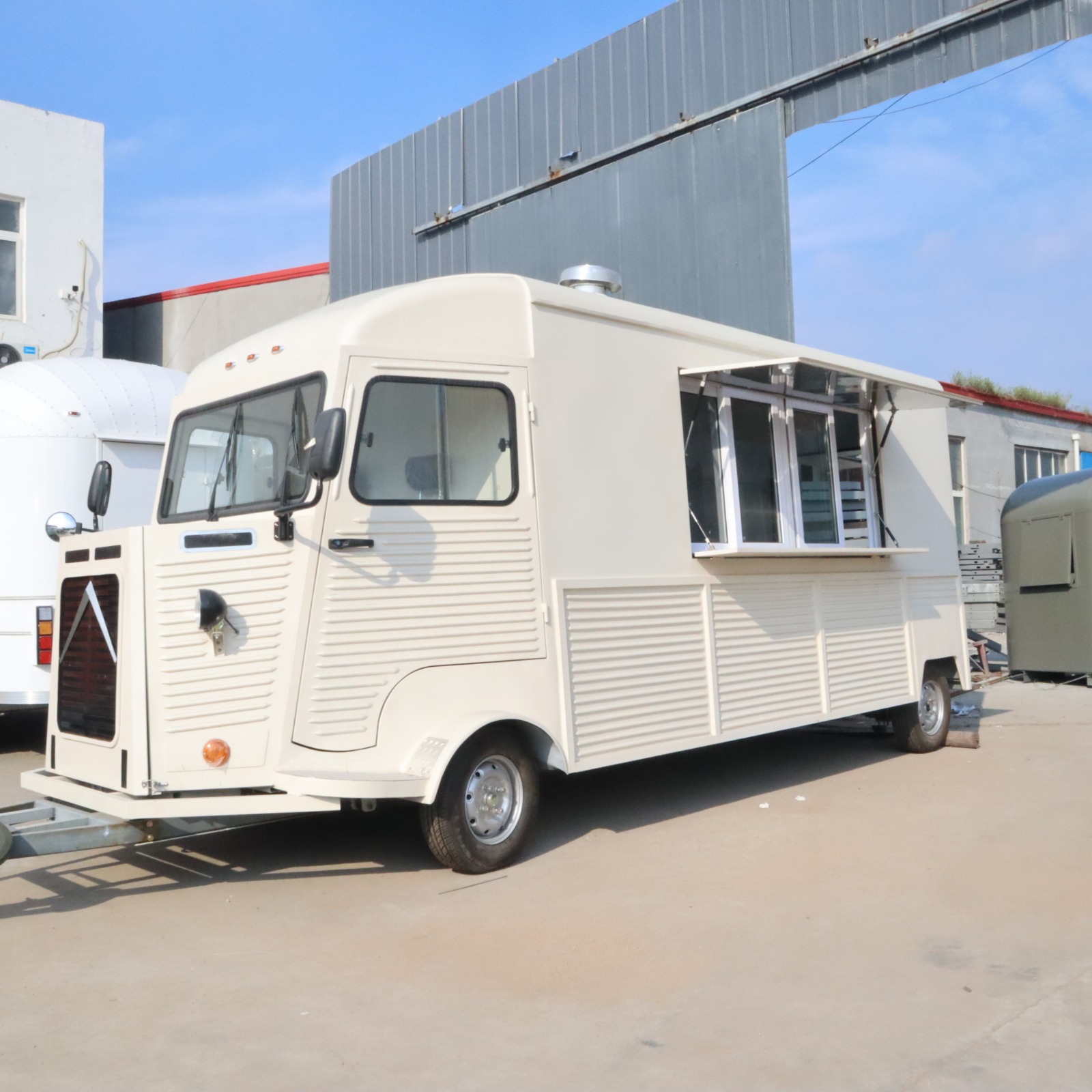food truck electric equipped beige
