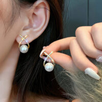 earrings with genuine freshwater pearl - Image 4